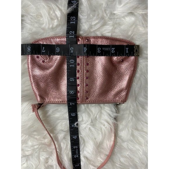 Michael Kors Metallic Pink Leather Rhinestone Studded Mini Shoulder Bag Purse - Picture 6 of 6